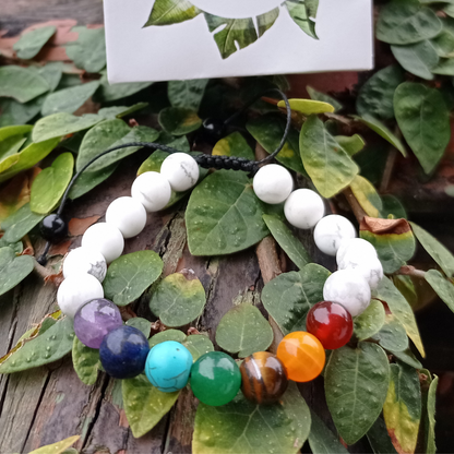 Pulsera 7 Chakras con Blanco